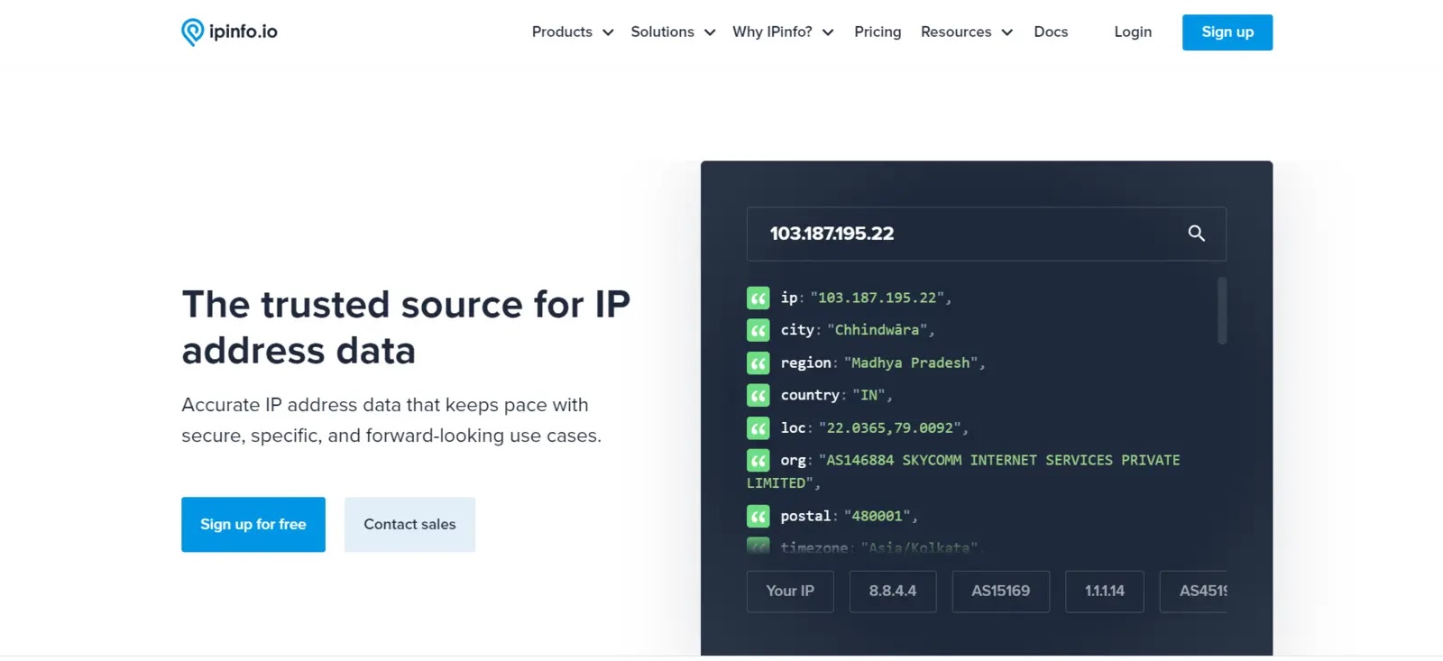 IP Geolocation APIs